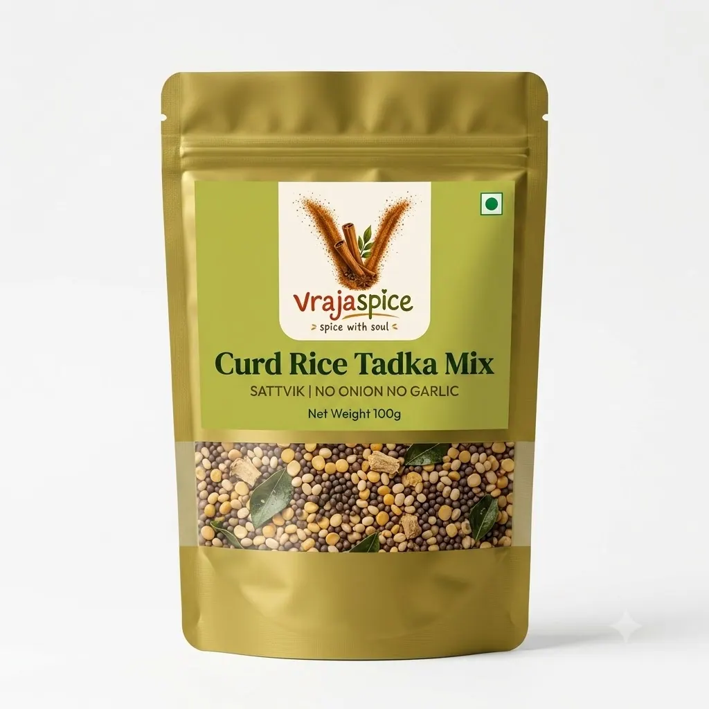 Curd Rice Tadka Mix - no onion no garlic product by Vrajaspice