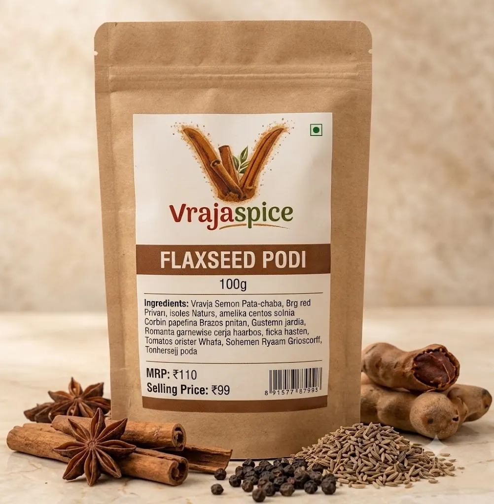 Flaxseed Podi - no onion no garlic product